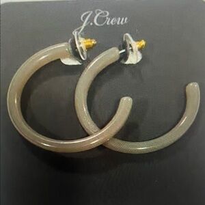 J. Crew Gray Hoop Earrings